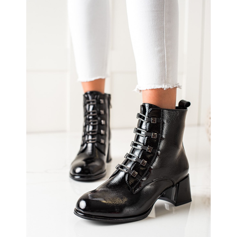 S. BARSKI Udobne čizme s visokim potpeticama crna 1