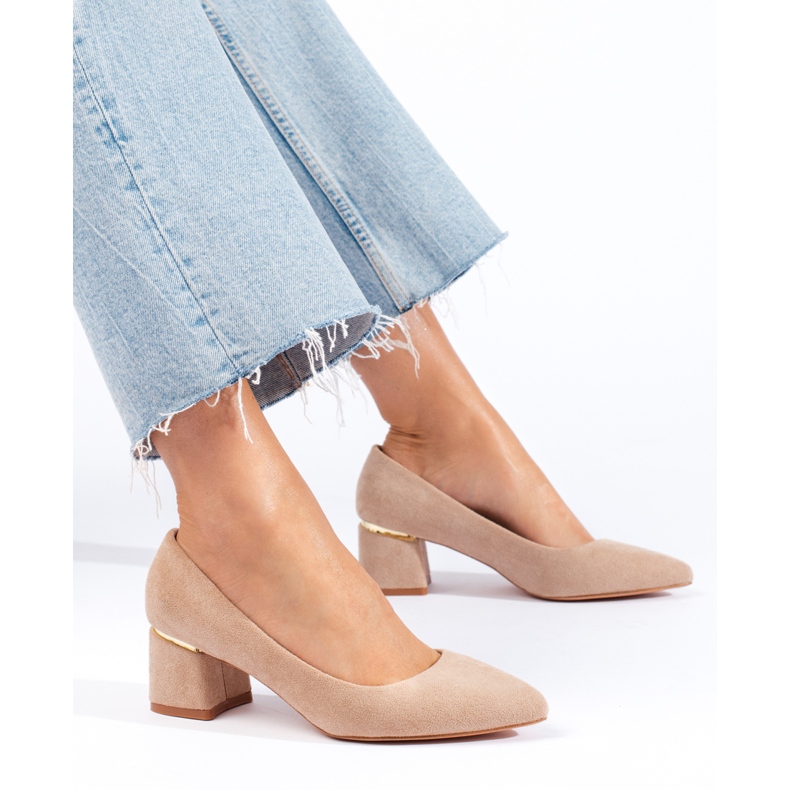 Goodin Elegantne pumpe od antilopa bež 1