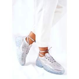 Sportske cipele s kubnim cirkonijom Lu Boo srebro 1