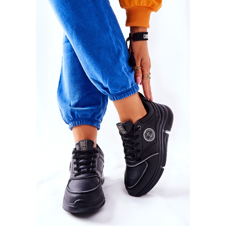 Sportske cipele na platformi Big Star II274313 u crnoj boji crna 2