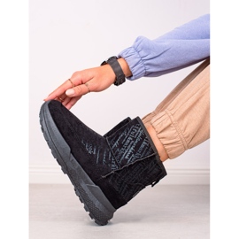 TRENDI Topli Mukluki na platformi crno 1