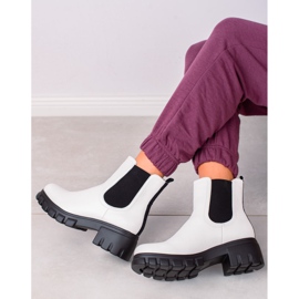 Goodin Čizme Chelsea na platformi bijela 1