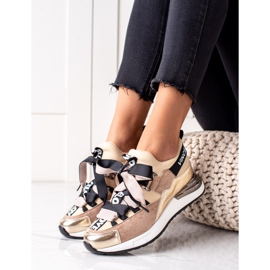 Tenisice povezane vrpcom VINCEZA smeđa 2