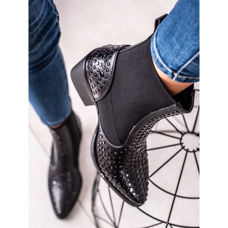 TRENDI Crne modne čizme Jodhpur crno 2