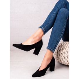 VINCEZA pumpe od antilopa crna 1