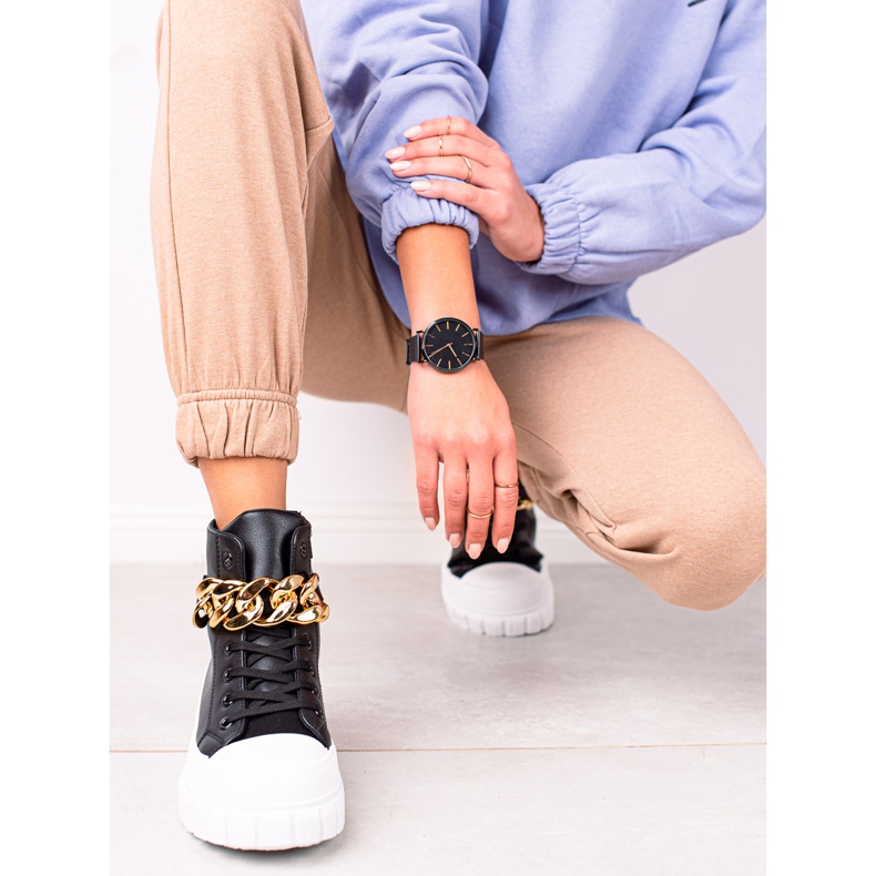 Seastar Visoke tenisice s lancem crno 1