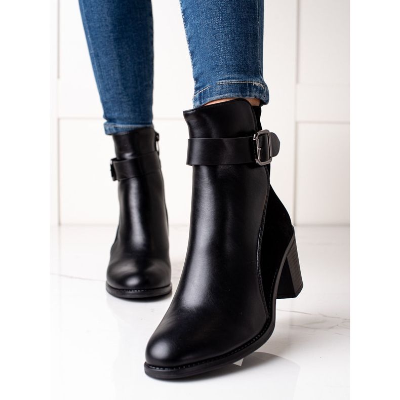 Melisa Modne čizme s kopčom crna 1