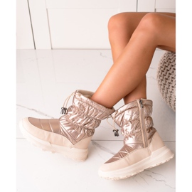 TRENDI Modne zlatne čizme za snijeg zlatna 2