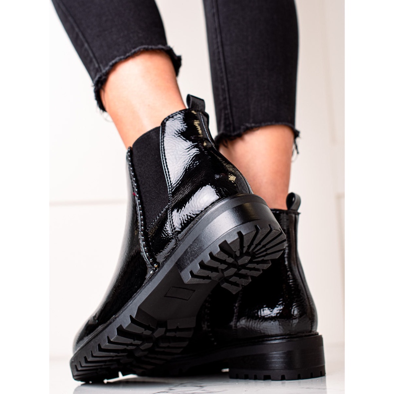 Erynn Lakirane crne čizme Chelsea crno 1