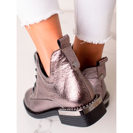 W. Potocki Modne čizme s izrezanim Potockim ružičasta 2