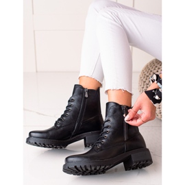 W. Potocki Klasične čizme Potocki na čipku crna 1