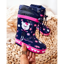 Dječje gumene galoše Navy Blue Zinstina's Bear tamnoplava 1