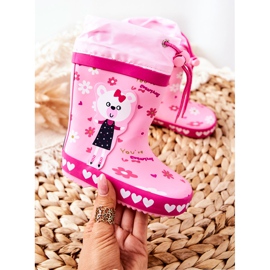 Dječje ružičaste gumene galoše Zinstina medvjed ružičasta 1