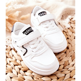 Dječje sportske cipele s čičak -crno -bijelim Santi bijela 2