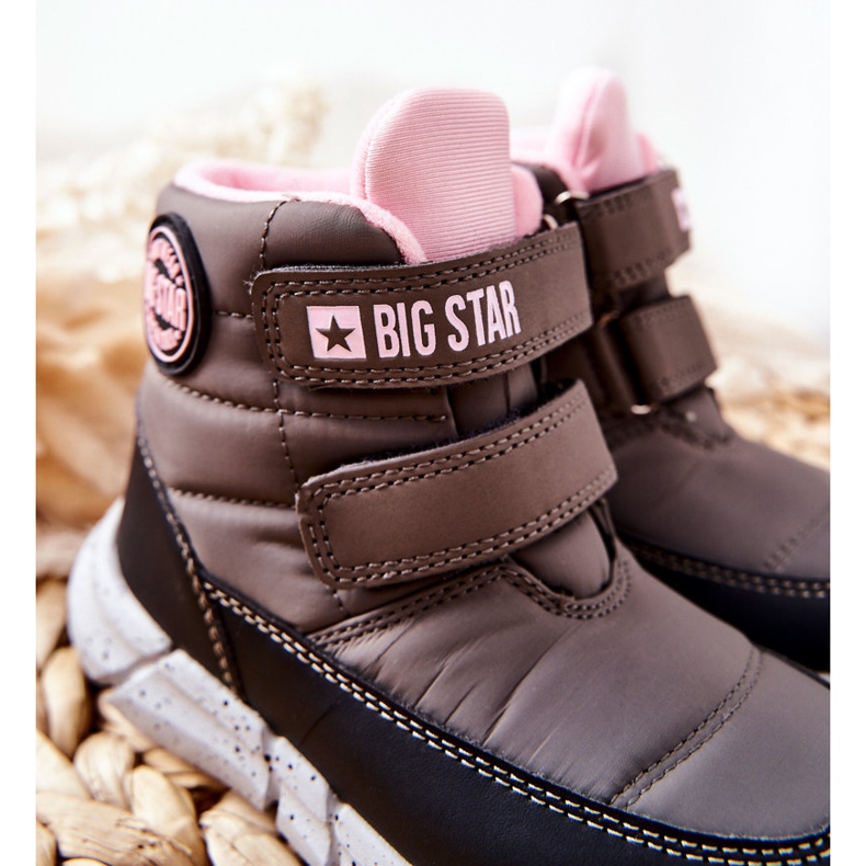 Dječje čizme za snijeg Memory Foam Big Star II374071 Szare crna siva 1