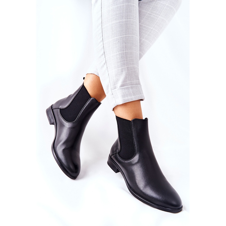 Kožne čizme Sergio Leone BT523 crne crno 2