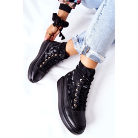 Lewski Shoes Sportske kožne cipele Lewski 3034 Black Camo crno 1