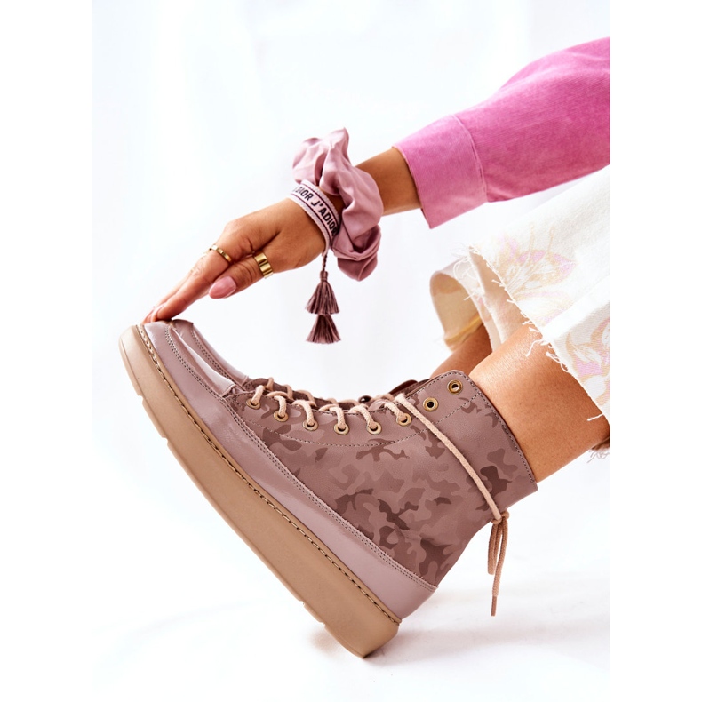 Lewski Shoes Sportske kožne cipele Lewski 3034 Bež Camo 2