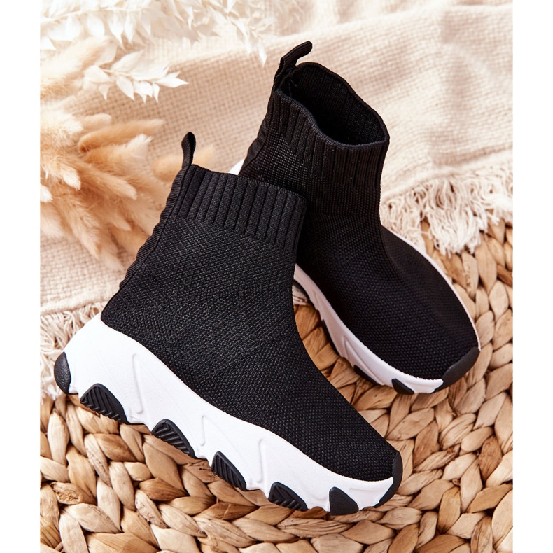 FR1 Dječje crne sportske cipele za mlade Callobe crno 2