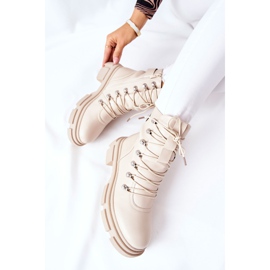 FI1 Ženske tople čizme Trappers Bež Savršeno 1