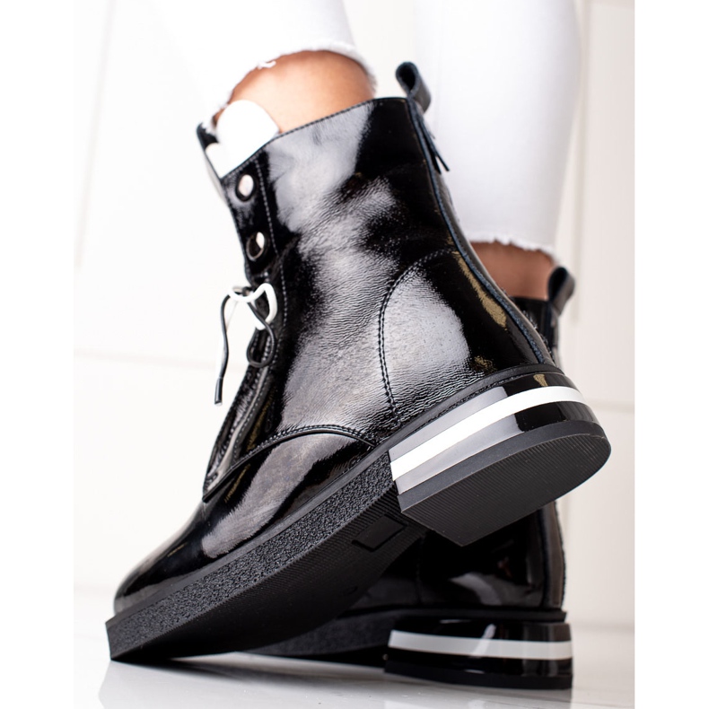 Modne kožne čizme ARTIKER crno 2