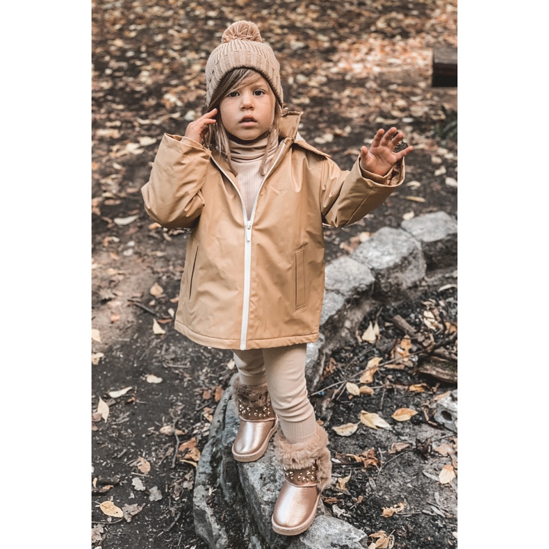 FR1 Dječje čizme za snijeg s krznom Pink Gold Bonni ružičasta zlatna 1