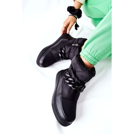 S.Barski Ženske crne čizme Khariche s toplim snijegom crno 1