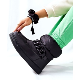 S.Barski Ženske crne čizme Khariche s toplim snijegom crno 2