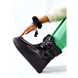 S.Barski Ženske tople čizme za snijeg Black Monile crna 2