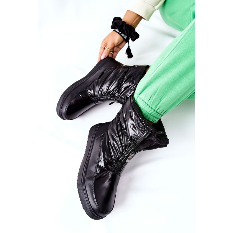 S.Barski Ženske tople čizme za snijeg Black Monile crna 1