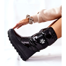 S.Barski Ženske tople čizme za snijeg s visokom membranom crne Eunousa crna 2