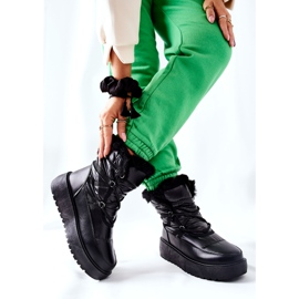 S.Barski Crne Gordianske ženske crne tople čizme za snijeg crna 2