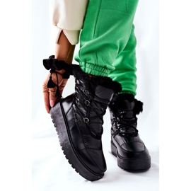 S.Barski Crne Gordianske ženske crne tople čizme za snijeg crno 1