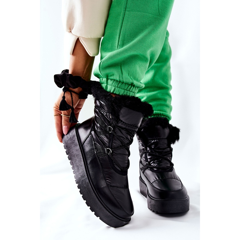 S.Barski Crne Gordianske ženske crne tople čizme za snijeg crna 1