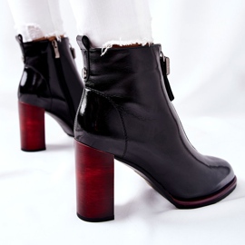 S.Barski Ženske crne čizme lakirane na Cofton stupu crno 1