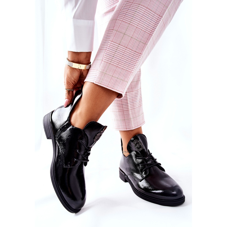 Lakirane cipele Sergio Leone Zagrijane PB262 Crna 2