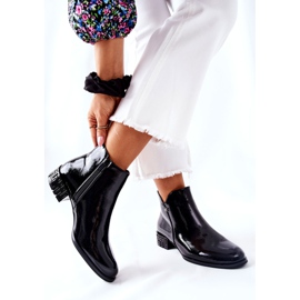 Ravne lakirane tople čizme Sergio Leone BT540 Crna 2