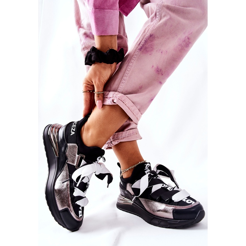 Vinceza Sportske cipele Tenisice Crne i srebrne Dexla crno 2