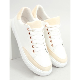 Bijele ženske tenisice 6110 Žuta bijela žuta boja 1