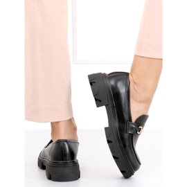 Crne YY11 Crne mokasine s debelim potplatima crna 1