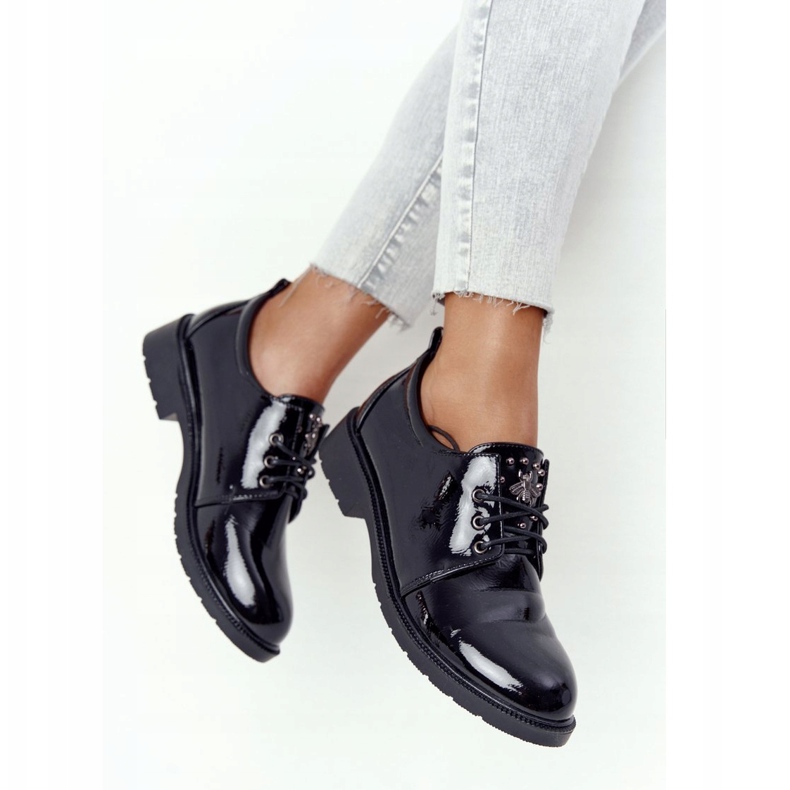 S.Barski Ženske Oxfords Lakirane Lakirane Cipele S. Barski Crna crno 4