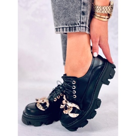 Tony Black ženske cipele s lancem crno 1