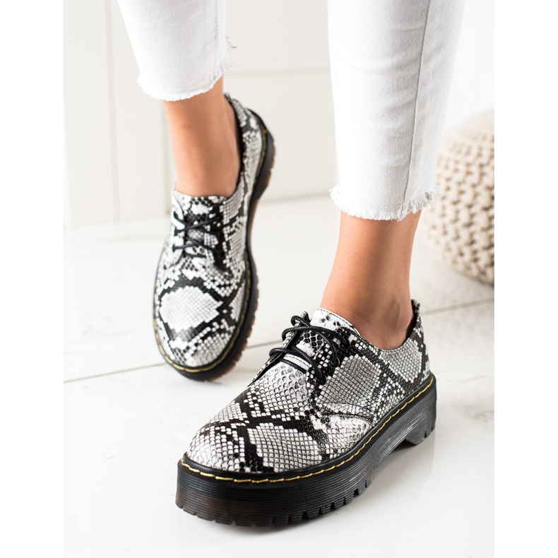 Sweet Shoes Cipele na platformi Snake Print bijela crna 1