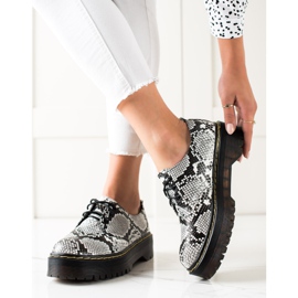 Sweet Shoes Cipele na platformi Snake Print bijela crna 2