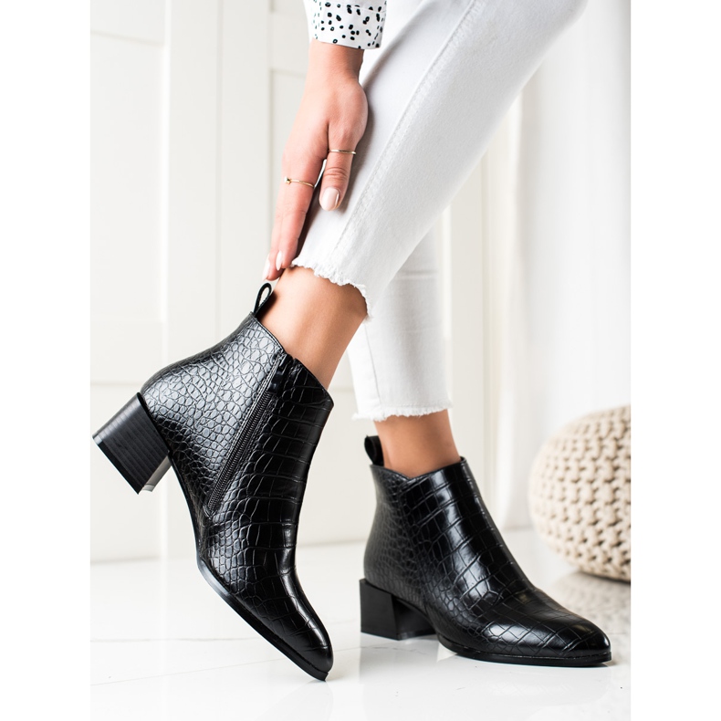 Filippo Ležerne čizme s visokim potpeticama crno 2