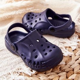 Flameshoes Dječje kućne papuče Navy Blue Crocs tamnoplava 2