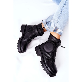 Kožni topli radnici s bubrezima Big Star II274430 Crna 2