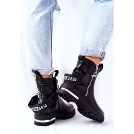 PS1 Crne čizme od tople kože Cortona s patentnim zatvaračem crna 2