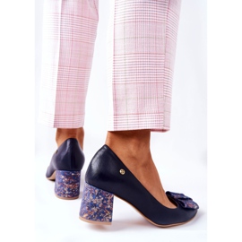 Ženske pumpe Maciejka Suede Navy Blue 3356A-19 mornarsko plava 2