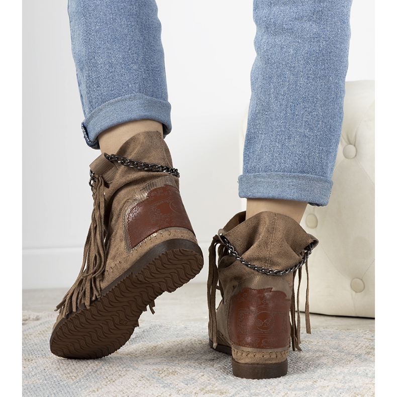 Bež ženske čizme u stilu boho Marala 1